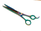 Multi Color Titanium Dog Cat Pet Trimming Haircutting Shears Adjustable