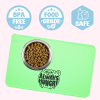 "Always Hungry" Green Dog Food Mat