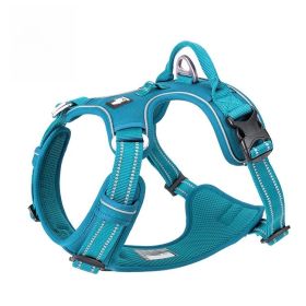 Chest Strap Pet Supplies Explosion-proof Vest Dog Hand Holding Rope (Option: Lake Blue-L)