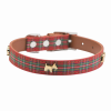 Highland Tartan Dog Collar (Red, Blue)