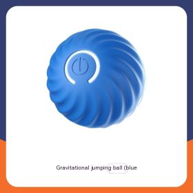 Jumping Ball Dog Toy Bite-resistant Ball Automatic (Option: Blue Jumping Ball)