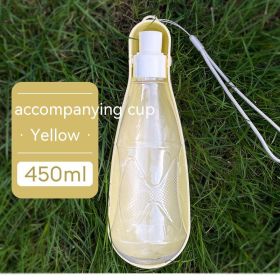 Pet Cups Outdoor Portable Folding (Option: Yellow 450ml)