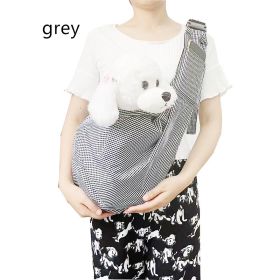 Crossbody Out Shoulder Pet Bag Foldable And Portable (Option: Gray-Shoulder Strap Not Adjustable)