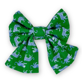 Leopard Parade Sailor Dog Bow (size: large)