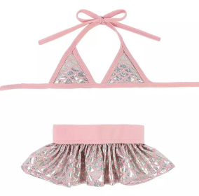 Bark Fifth Ave. Bikini Set (Color: Pink, size: X Small)