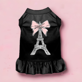 Eiffel Tower Bow Dog Dress (size: X Large)