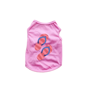 Flipflop Tank Top (Color: Pink, size: small)