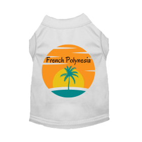 French Polynesia- Dog Shirt (Color: White, size: large)