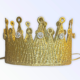 Glitter & Gold Crown (size: X Small)