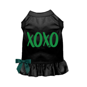 Irish XOXO Dog Shirt/Dress (Color: black, size: medium)