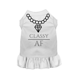 Classy AF (Color: White, size: small)