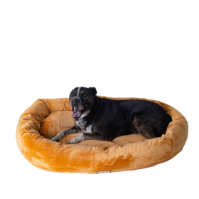 Armarkat Bolstered Pet Bed and Mat, ultra-soft Dog Bed S/M/L (size: L)