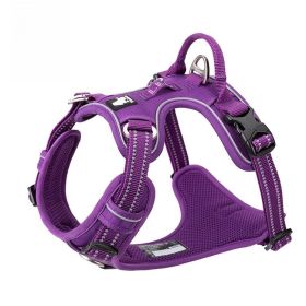 Chest Strap Pet Supplies Explosion-proof Vest Dog Hand Holding Rope (Option: Purple-XL)