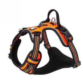 Chest Strap Pet Supplies Explosion-proof Vest Dog Hand Holding Rope (Option: Orange-M)