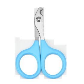 Pet Nail Clipper Small And Medium-sized (Option: Bare Cut Blue-Short Tail Full Steel Cut)