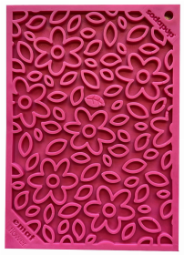 Flower Power Design eMat Enrichment Lick Mat (Color: Pink, size: large)