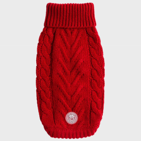 GF Pet Chalet Dog Sweater (Color: Red, size: xs)