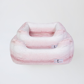 Cashmere Dog Bed (Color: Pink Fawn, size: small)