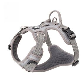 Chest Strap Pet Supplies Explosion-proof Vest Dog Hand Holding Rope (Option: Gray-L)