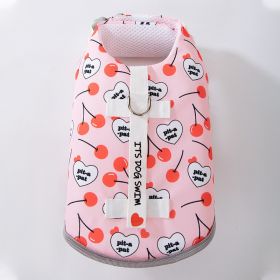 Special Traction Pet Fruit Printed Clothes (Option: Pink Cherry-L)