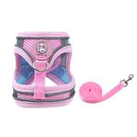 Breathable Reflective Mesh Haulage Rope Package (Option: Pink Blue-M)