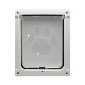 Pet Supplies Plastic Door Fence (Option: White-Plus Size 43x35CM)