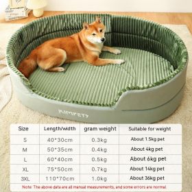 Pet Washable Double-sided Mat Cat Nest Three-dimensional Kennel (Option: Green-3XL)