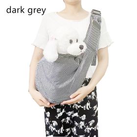 Crossbody Out Shoulder Pet Bag Foldable And Portable (Option: Dark Gray-Adjustable Shoulder Strap)