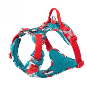 Chest Strap Pet Supplies Explosion-proof Vest Dog Hand Holding Rope (Option: Camouflage Blue-L)