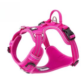 Chest Strap Pet Supplies Explosion-proof Vest Dog Hand Holding Rope (Option: Rose Red-L)