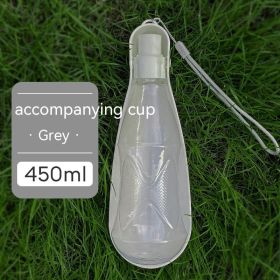 Pet Cups Outdoor Portable Folding (Option: Gray 450ml)