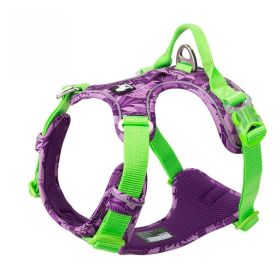 Chest Strap Pet Supplies Explosion-proof Vest Dog Hand Holding Rope (Option: Camouflage Purple-XL)