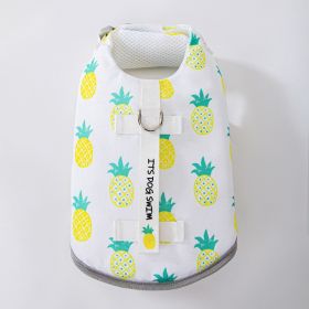 Special Traction Pet Fruit Printed Clothes (Option: White Pineapple-XXL)