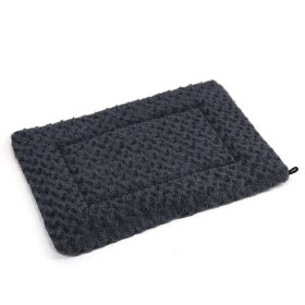 Pet Pad Dual-use Dog Mattress Four Seasons Easy To Clean Oxford Cloth Mat Dog Cage Mat (Option: Dark Gray-L)