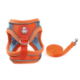 Breathable Reflective Mesh Haulage Rope Package (Option: Orange Blue-M)