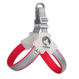 New Dog Breast Strap Saddle Pet Harness Breathable Reflective Dog Suspenders Pet Hand Holding Rope Wholesale (Option: Red-L)